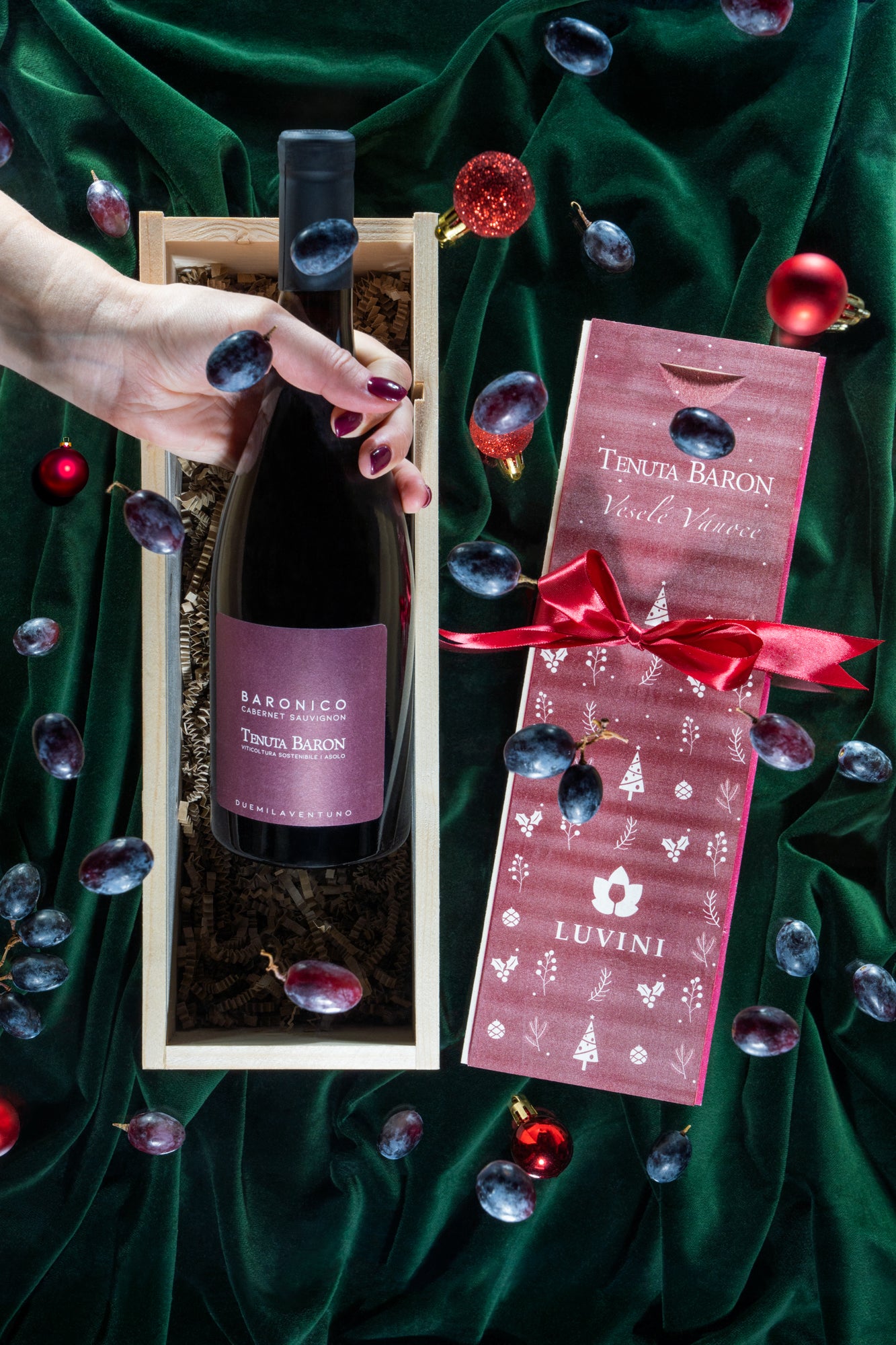 Vánoční dárkový box Baronico - Merlot